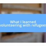 What I learned volunteering with refugees